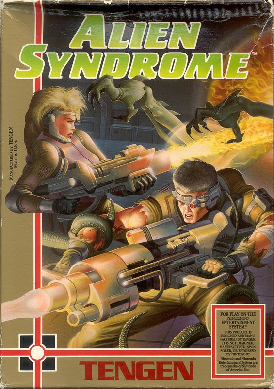 Alien Syndrome box art for Famicom